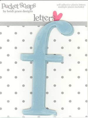 Heidi Grace - Inspire Me - Plastic Alpha Stickers f - 2/pk  (sold in 3's)